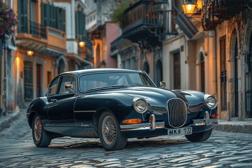 Berline Jaguar MK2 emblématique au design élégant