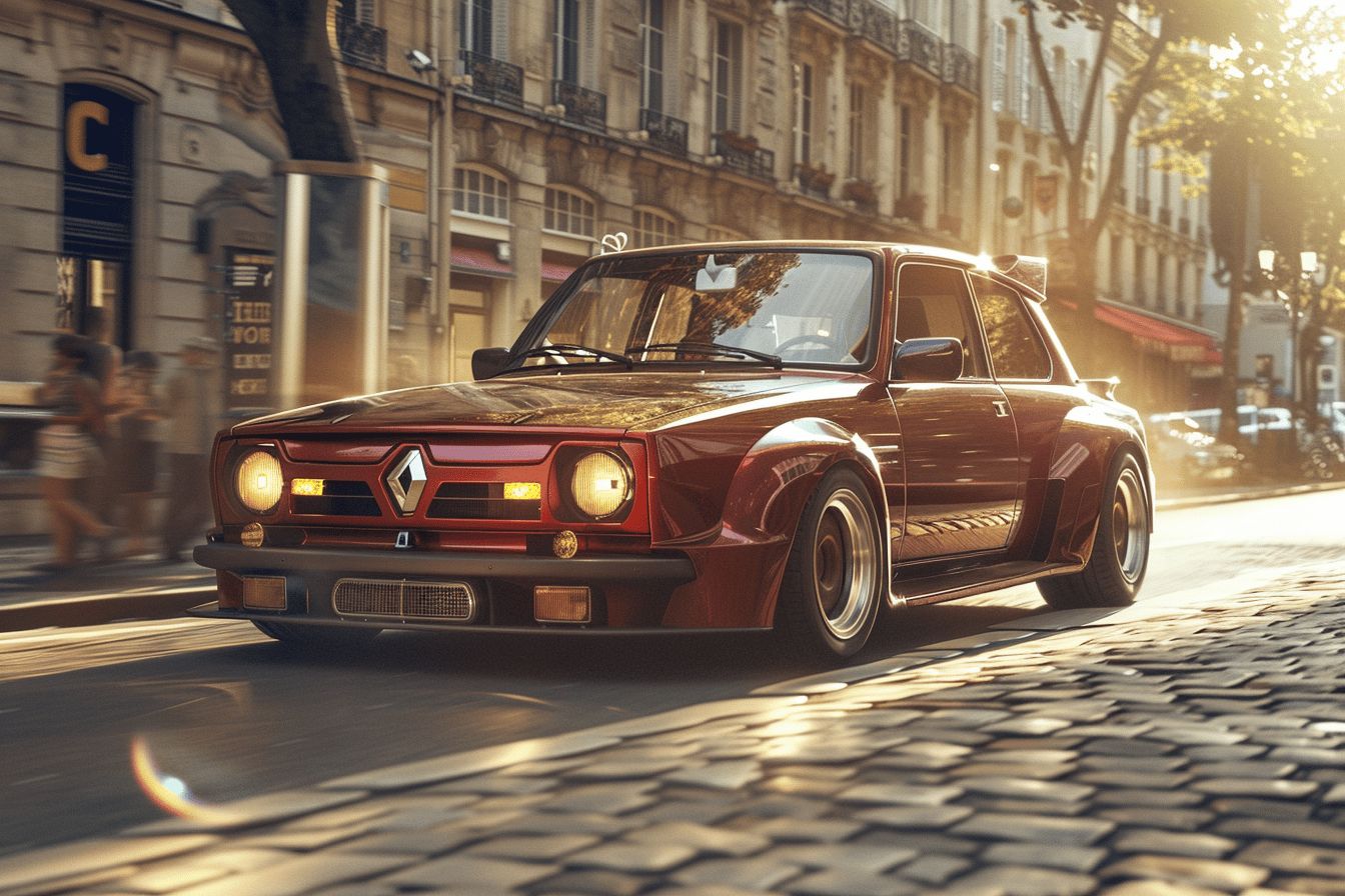 Voiture sportive des années 80 au design emblématique  
Rétro automobile rapide avec des lignes audacieuses